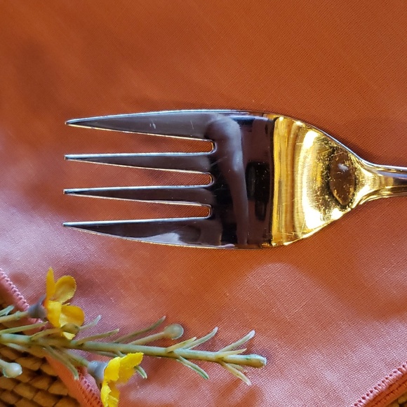 ESTIA GOURMET Cascade Floral 8 Inch Stainless Steel Cold Meat Serving Fork NWOT - Picture 3 of 7